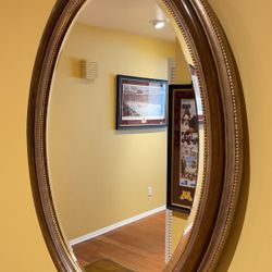 Vintage La Barge Oval Frame Wall Mirror