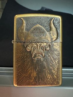 Zippo Harley-Davidson Viking Brass Lighter Date K X 1997