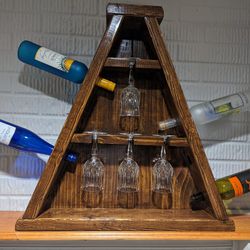 Wine Bottle and Glass Display Stand. Made in my workshop.