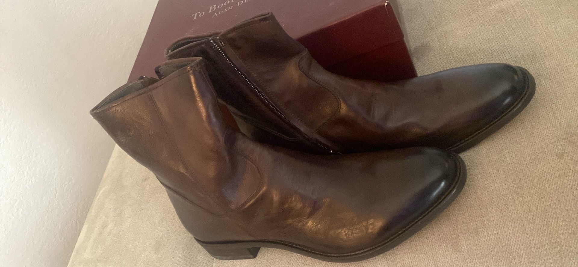 Zip Up Designer Boots (Brand New In Box)
