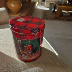 Vintage 1997 Maurice Lenell Cooky Tin Plaid