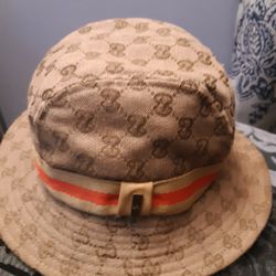 GUCCI  1996 Vintage Mens Canvas Hat