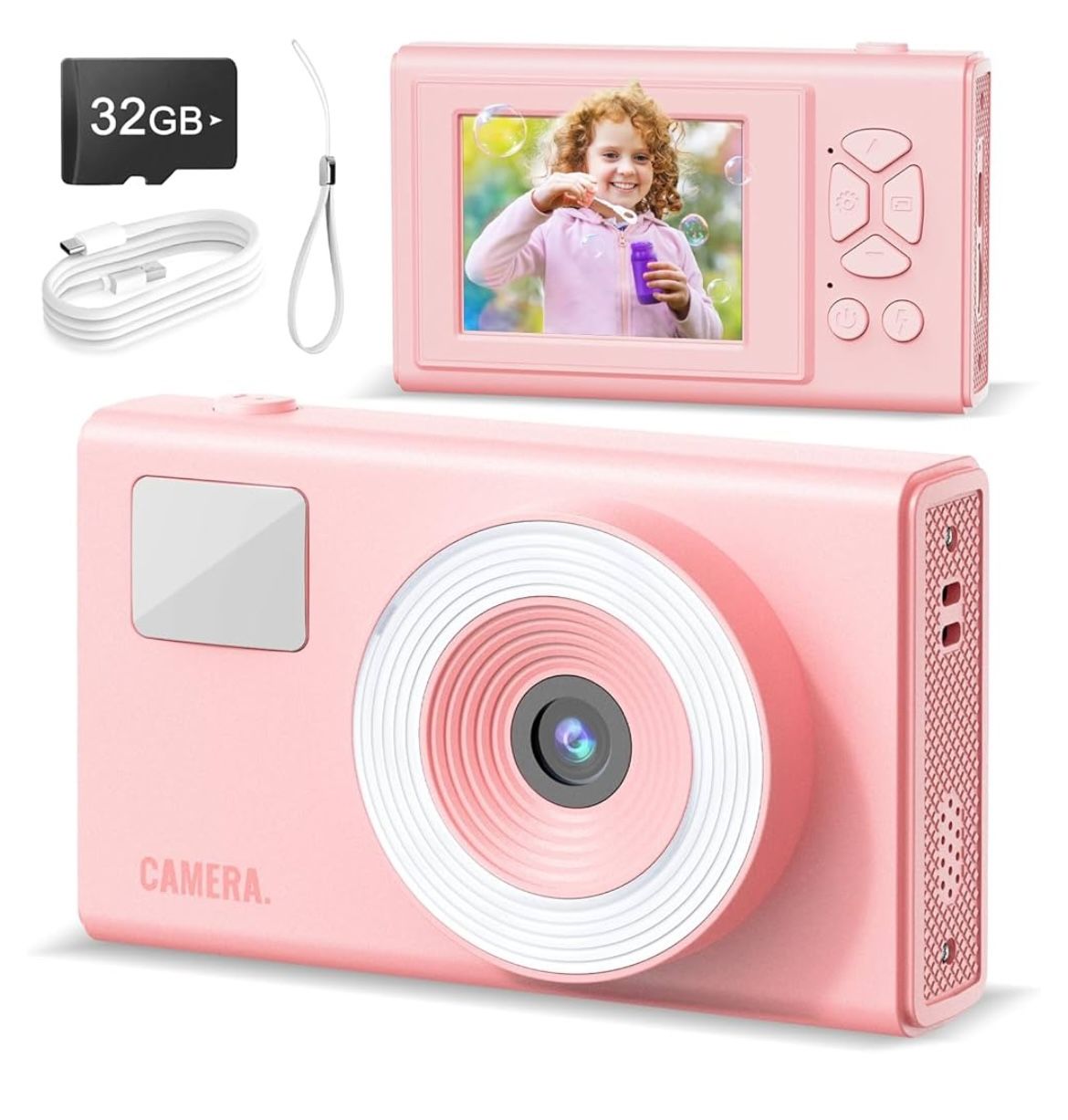 Digital Camera, UHD 4K Kids Camera, 48MP 16x Digital Zoom