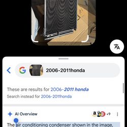 air conditioning condenser shown in the image, which appears to be a TYC brand product, is likely a replacement part for a 2006-2011 Honda Civic, not 