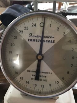 Vintage American familyscale.