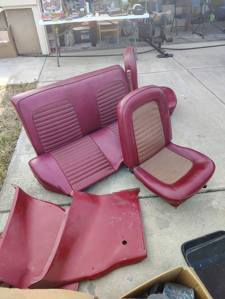 65 Mustang Seats And Side Panels And Parts 