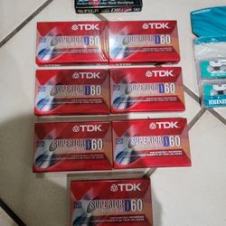 New 7 (X) TDK Superior D60, 1 (X) FUJI DR-1 90 Cassettes. Asking $20
