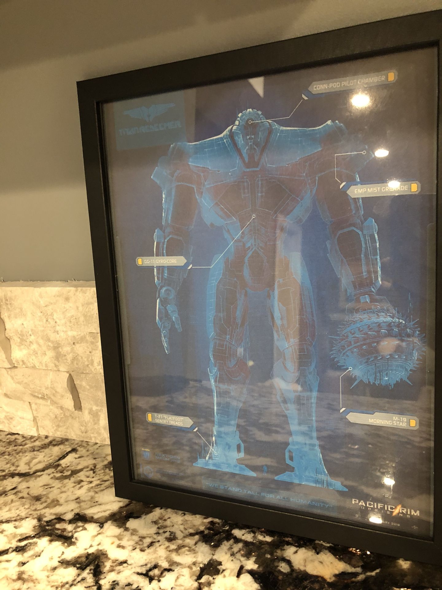Pacific rim 2 Blue prints framed
