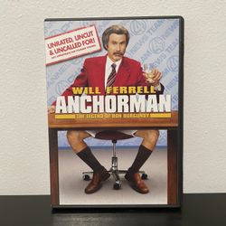 Anchorman The Legend Of Ron Burgundy DVD Unrated Uncut Will Ferrell 2004