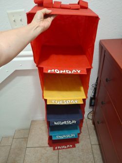 Days of the week closet organizer