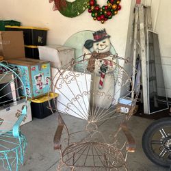 Peacock Rocking Chairs and Matching Bench