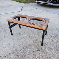 DOG FOOD ELEVATED  FEEDER. 12IN HI