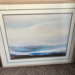 Large Ocean Picture With Sailboat