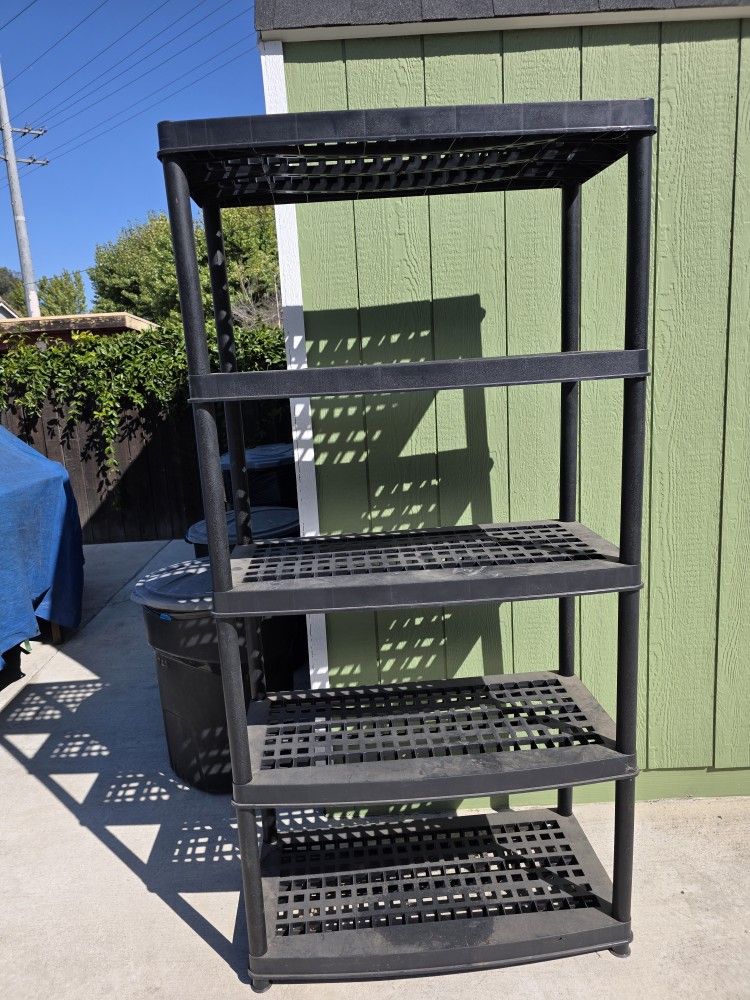 Utility Rack - 5 Tier Plastic Shelve