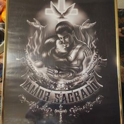 Cuadro  de los 80 amoe sagrado