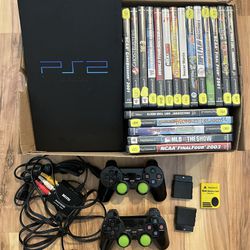 PlayStation 2 Console And 19 Game Lot