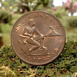 1944 S Philippines 1 Centavo Coin  WWII Era