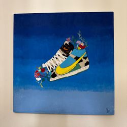 Custom hand painted 20x20 sneakerhead hypebeast canvas painting