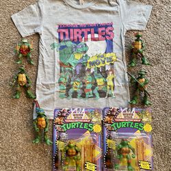 Ninja Turtles Figures Shirt Vintage Toys TMNT