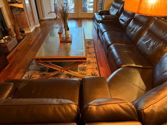 Leather Recliner Sofa