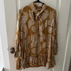 Maeve Tunic Gold & Metallic Dress