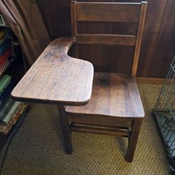 Antique Wooden Student Desk