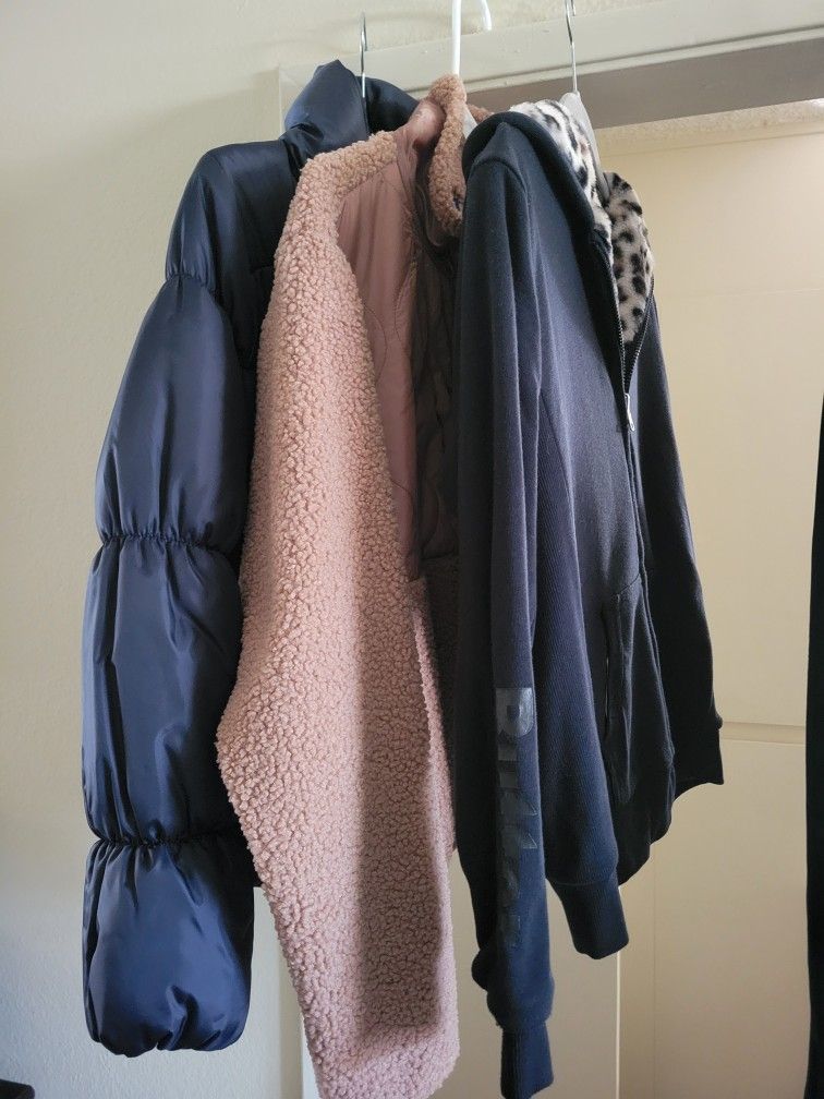 3 Brand new jackets Converes Down SZM  Old Navy SZ S. Butter Hoodie SZ S.  3 FOR $30