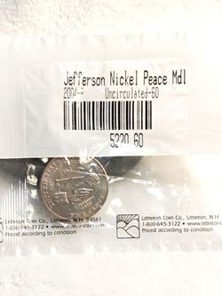 #805 UNC 2004 P nickel coin