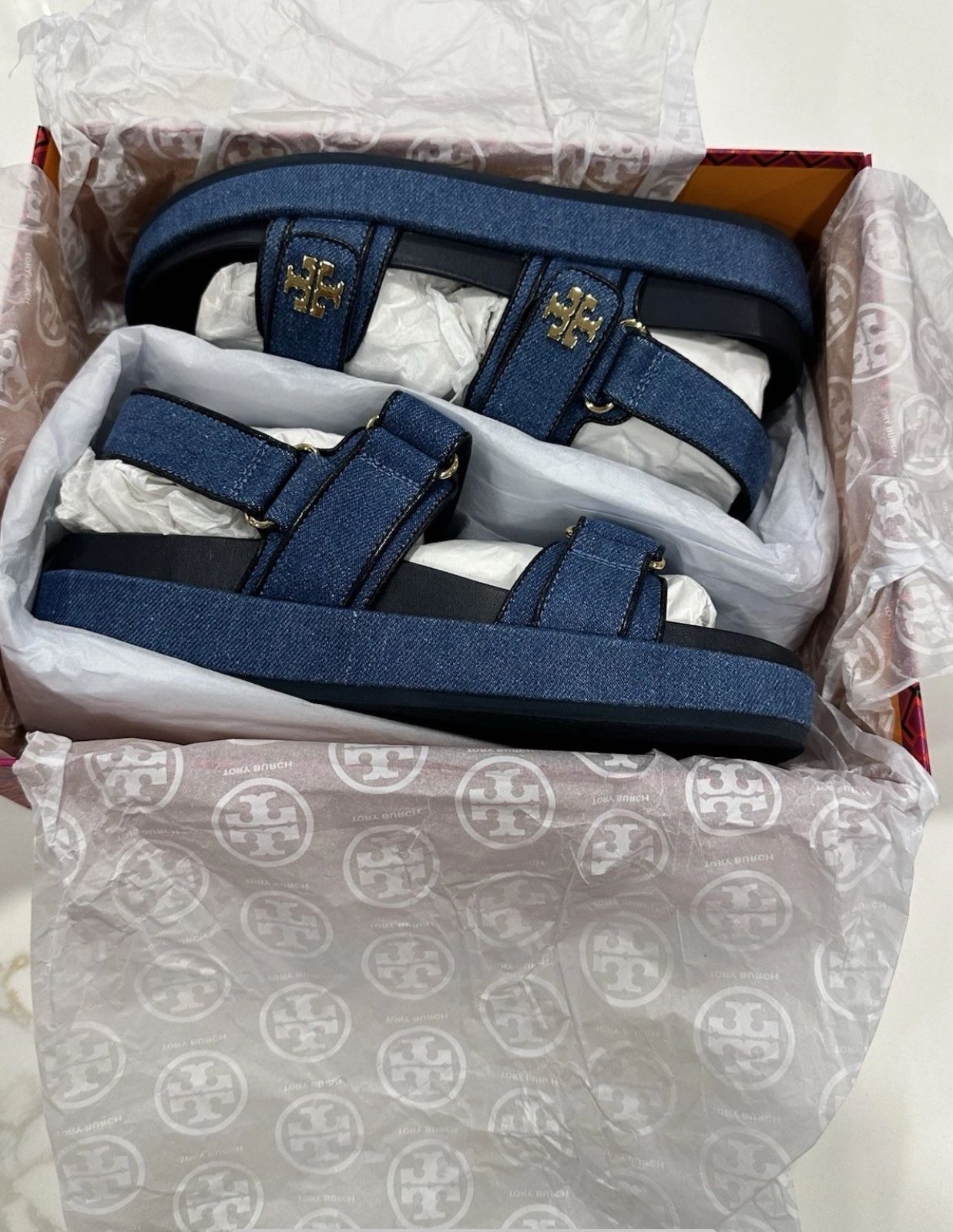 Tory Burch Kira Sandal (New Navy Blue/Dark Denim)