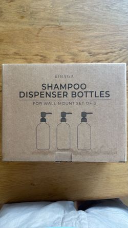 New amber shampoo dispenser bottles