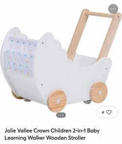 Jolie Vallee Wooden Toy Doll Stroller Walker