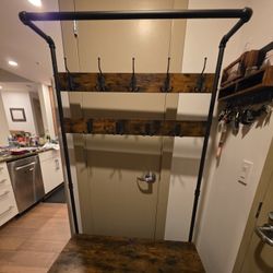 Industrial Hall Tree