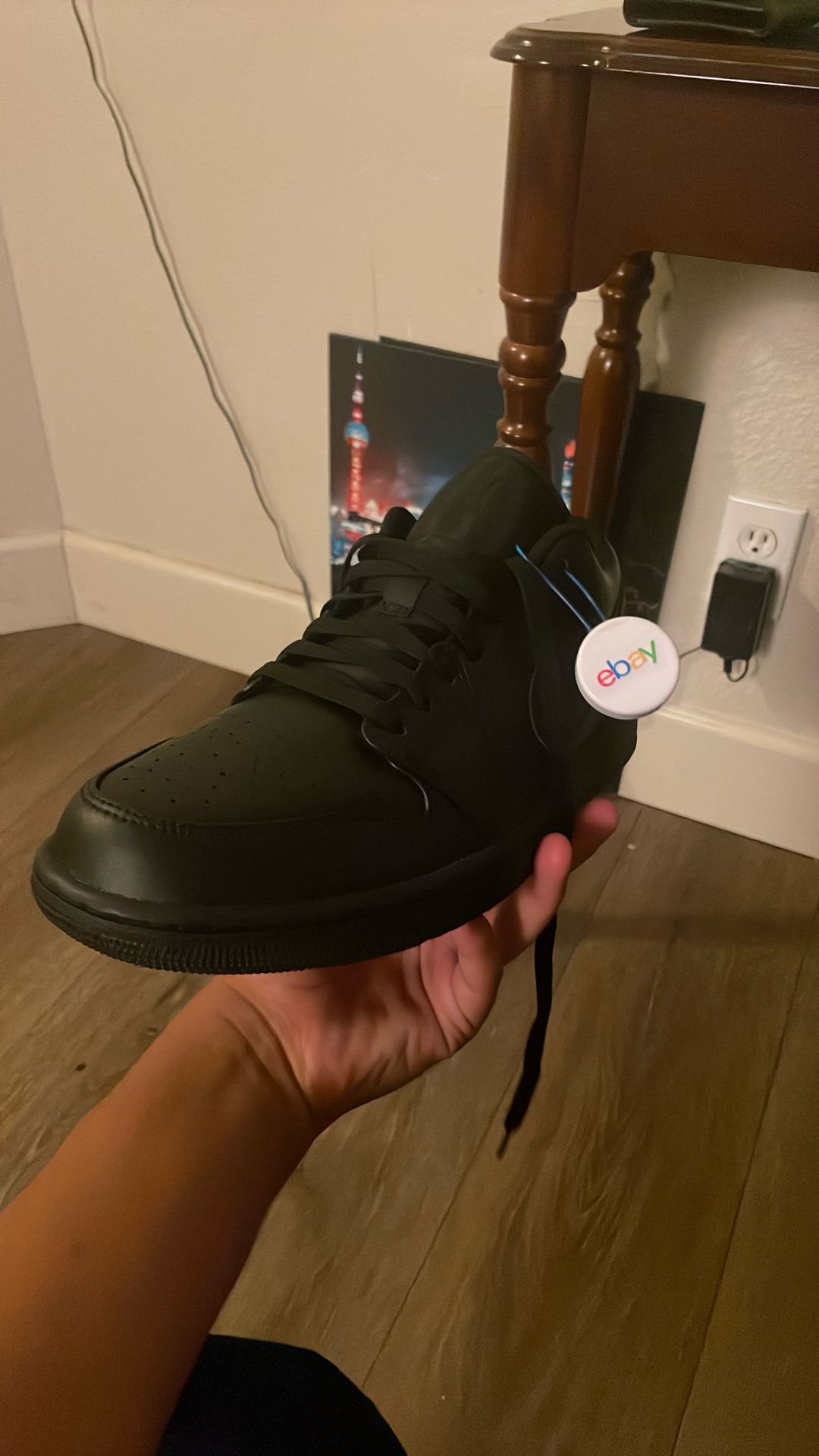 Men's Nike Air Jordan 1 Low Triple Black