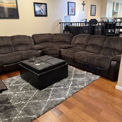 Dark brown sectional 