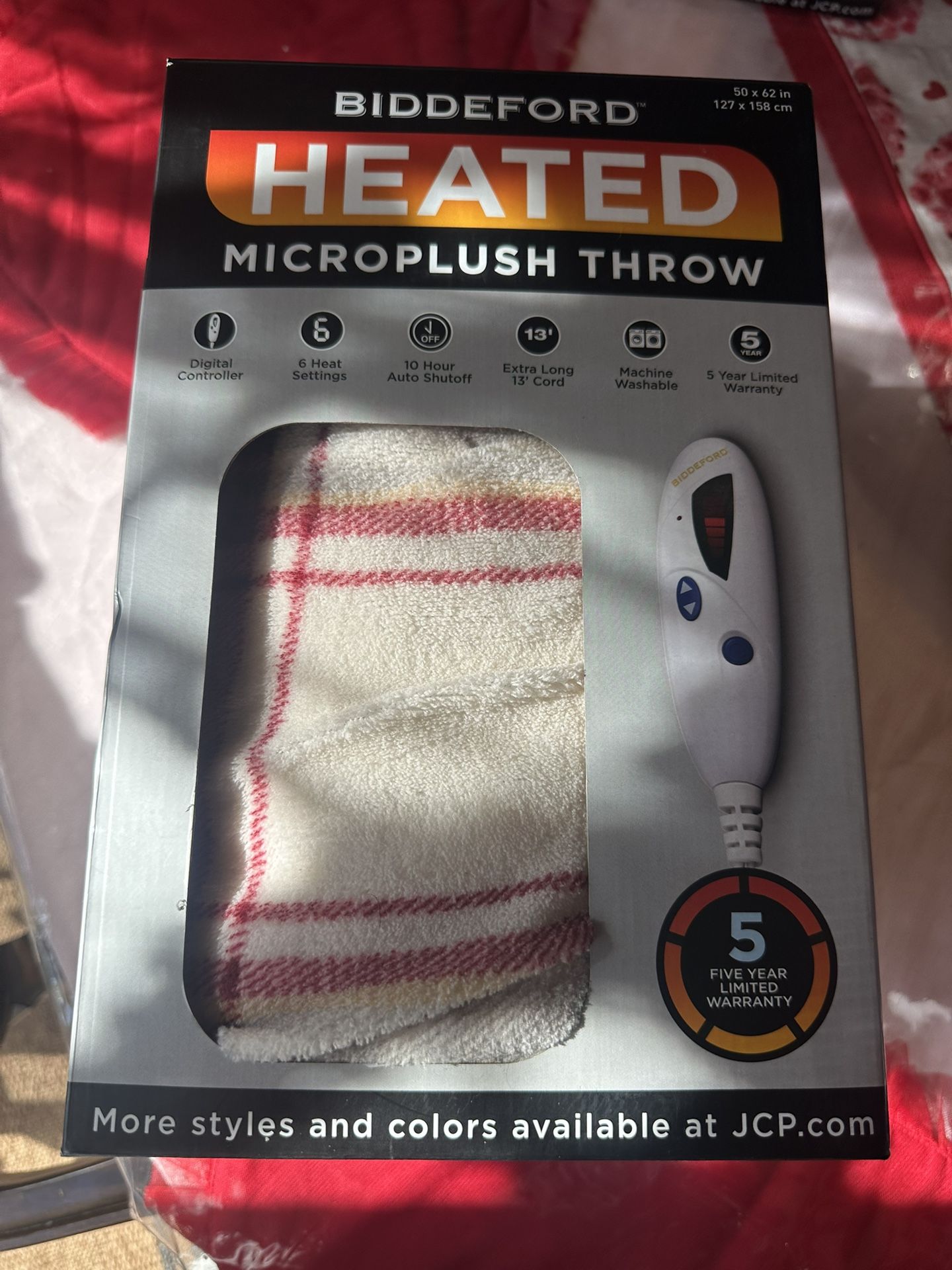 Heated Microplush Throw