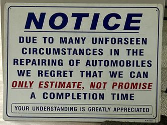 Automotive Shop Signs