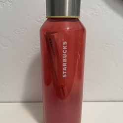 Red Glass Starbucks Water bottle 