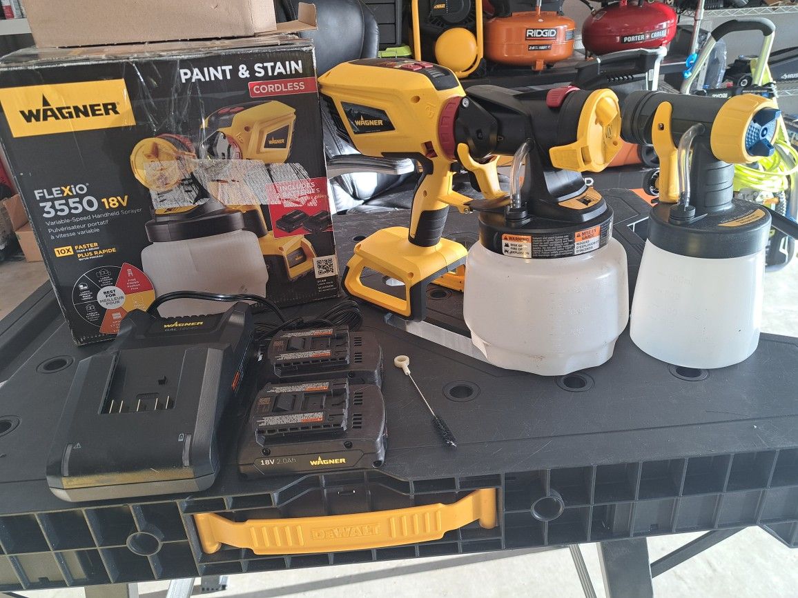 WagnerFLEXiO 3550 18V Cordless Handheld HVLP Paint and Stain Paint Sprayer