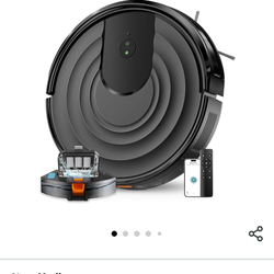 Robot Vacuum and Mop Combo, Robotic Vacuum Cleaner 5000Pa Strong Suction 130 Mins Runtime, Slim, Low Noise, Automatic Self-Charging, Wi-Fi/App/Alexa C