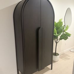 CB2 Charcoal Brown Storage Cabinet by Leanne Ford