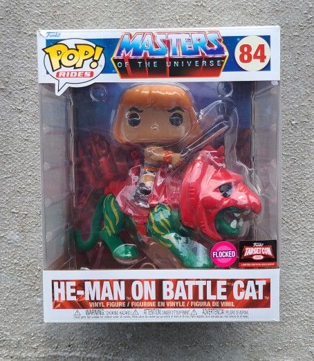 He-Man on Battle Cat Flocked