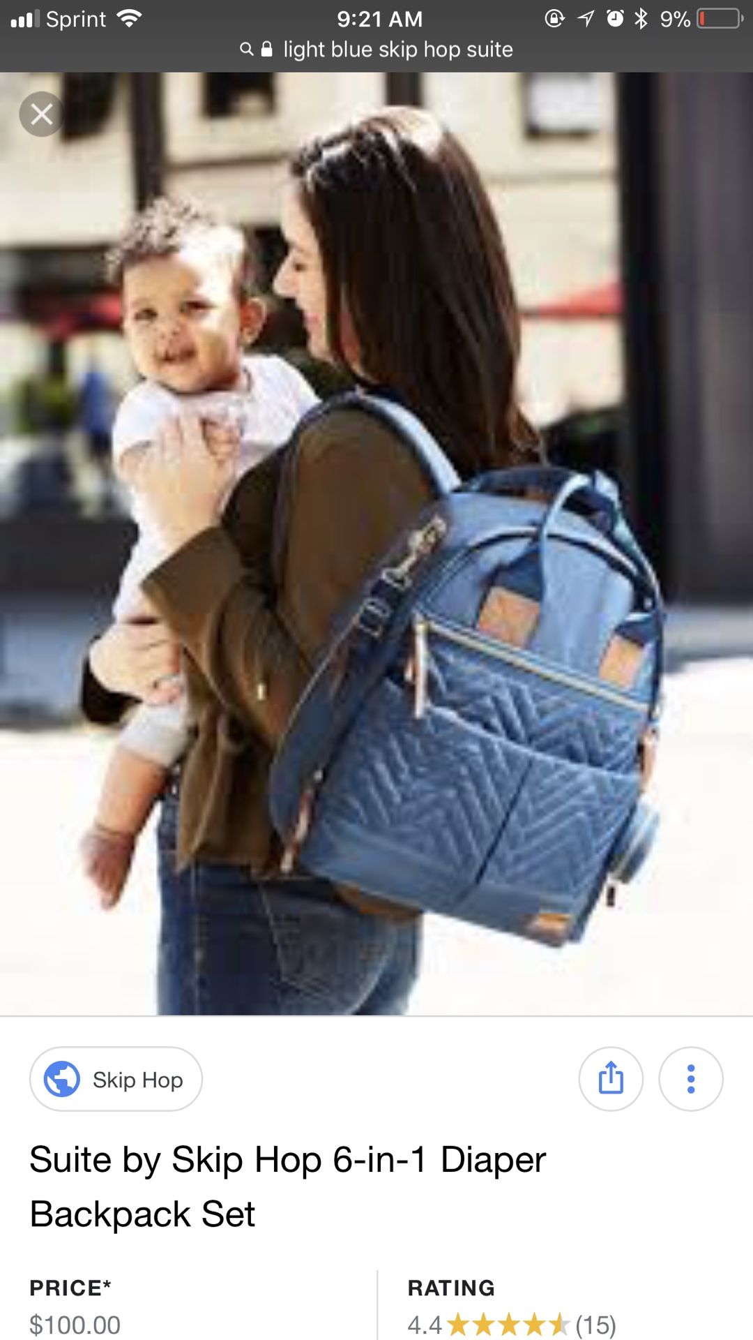 Skip hop diaper bag new