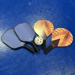 Pickleball Wood Paddle Set with