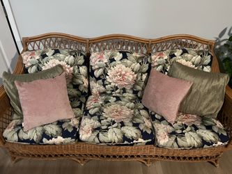 Wicker Sofa and 2 Chairs