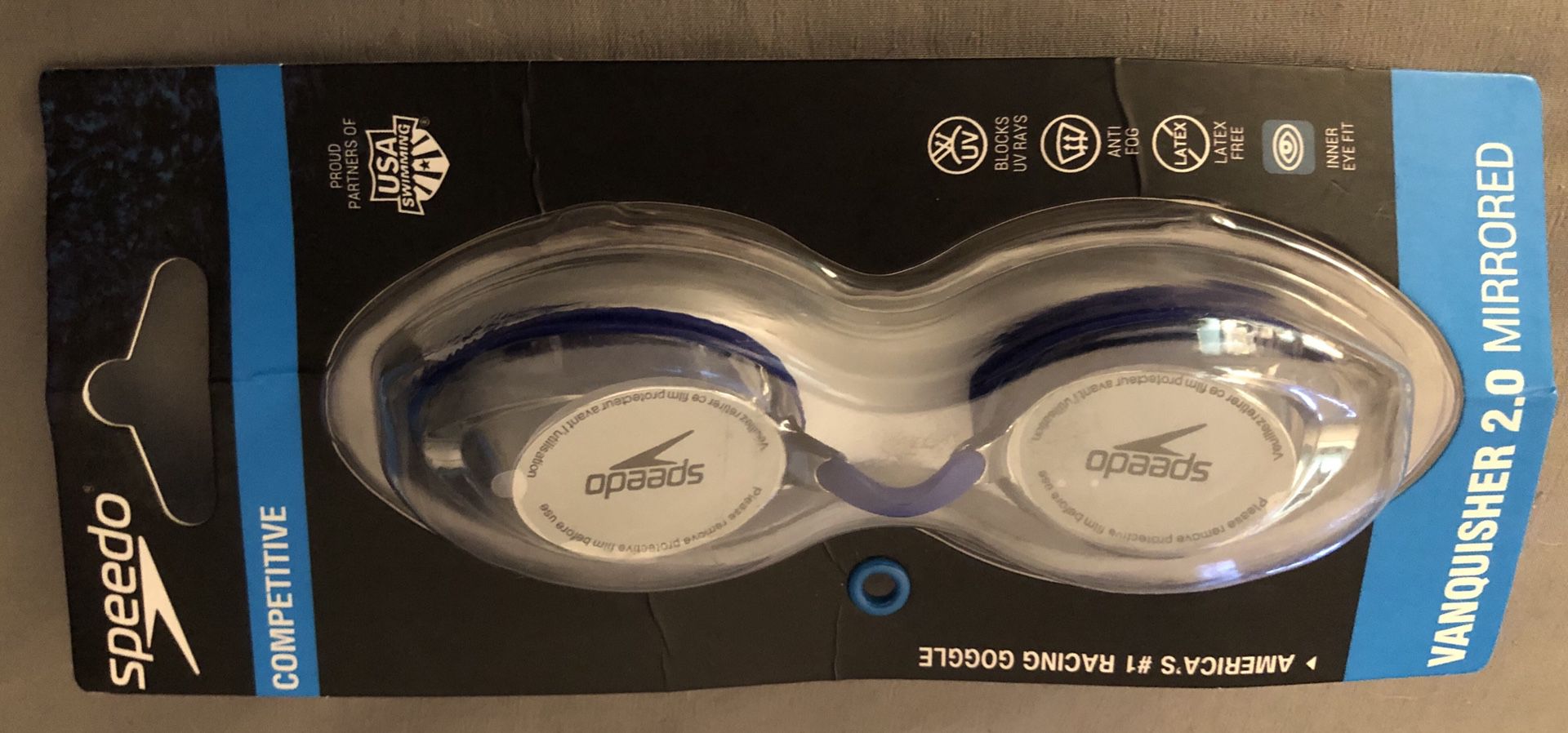 New Speedo competitive goggles