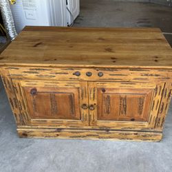 Rustic Wooden Cabinet + Table