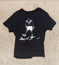 Ali Boxing Graphic Black Cotton Men's Short Sleeve Crew Neck T-Shirt Size XXL