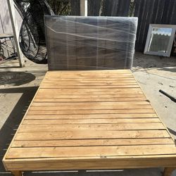 Queen Bed frame And Mattress