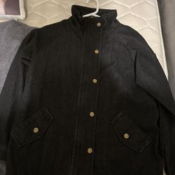 jean button jacket