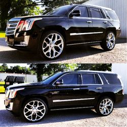 Brand New 24" REP48 6x139.7 Chrome Snowflake Wheels